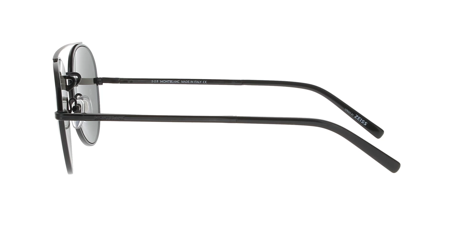 Black Metal Round Teardrop Mont Blanc Sunglasses - Image 3