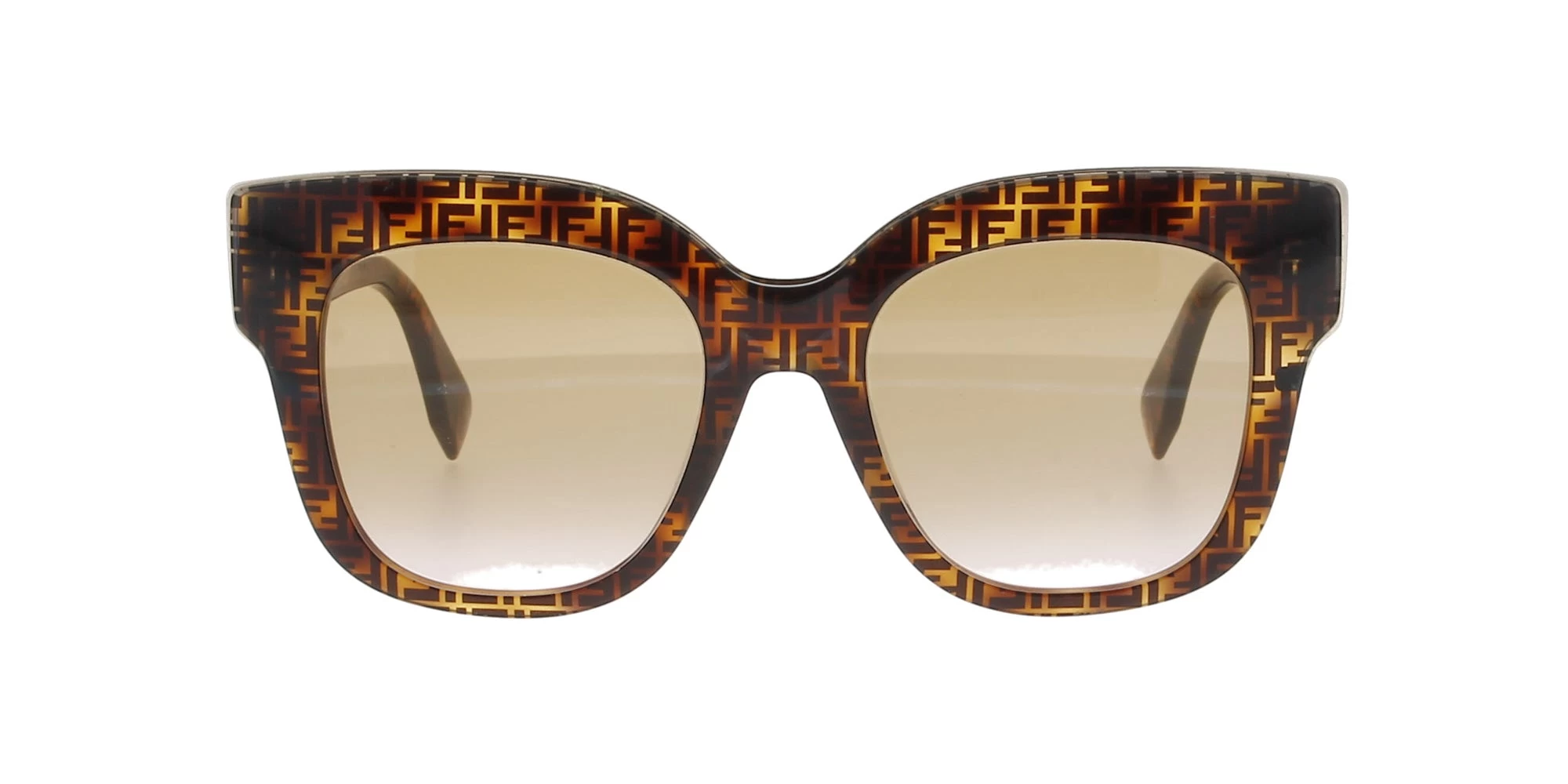 Striped Brown Oversized Fendi Sunglasses - Image 2